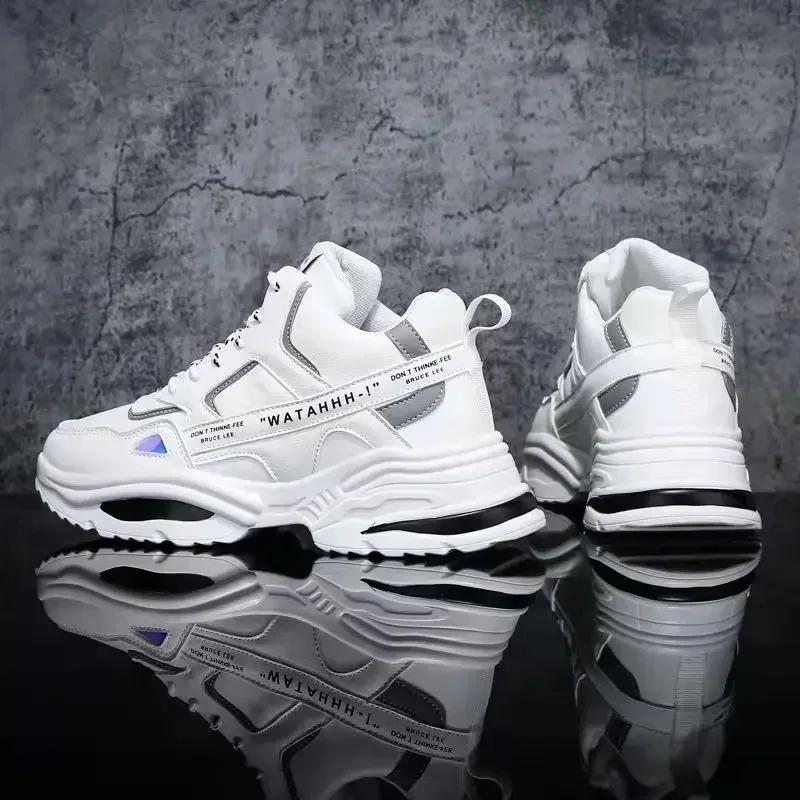 Chunky Shoes Men's Shoes White Casual Sneakers  New Fashion Casual Walking Footwear Designer Vulcanized  Para Hombres