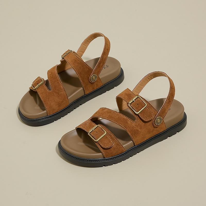 

Flat-bottomed cool slippers for women s summer outer wear 2025 new models with skirts, soft-bottomed casual beach flip-flops 40