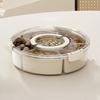 Rotation Divided Serving Tray with Lid and Handle,Large Snack Spinner,Snackle Box Container, Multi-Purpose Food Platter