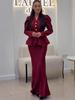 2025 Elegant Solid Color Two-Piece Set: Top + Skirt