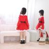 Christmas Santa Dress with Fur Santa Claus Costume 140 [SAVE-Z] Children's Headband, Girls' (Size (Height 120-130cm))