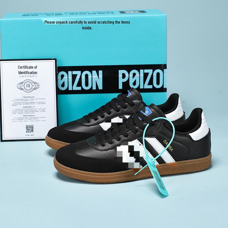 De Xun Pánské a dámské všestranné ležérní tenisky s plochou podrážkou Forrest Gump - Pár styl s designem tří pruhů Samba