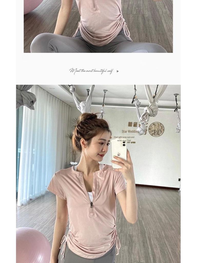 Lulu Women's High-End Quick-Dry Yoga T-Shirt - Short-Sleeved Fitness & Running Top for Summer Training