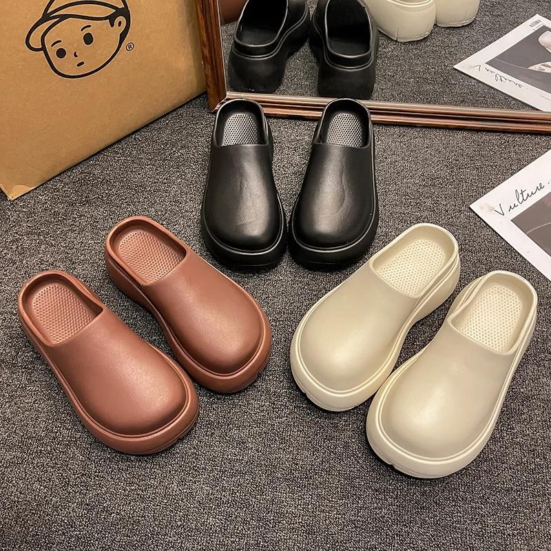 Fashion New Summer Beach Thick Bottom EVA Women's Thick Bottom Indoor Family Slippers Women's Lightweight Anti Slip Thick Bottom