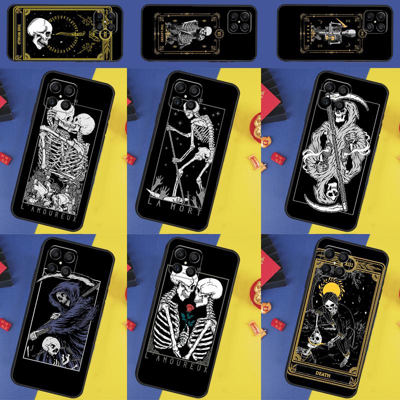 Death Tarot Case For Honor X9b X8b X9a X8a X8 X9 X9c 50 70 90 Lite Honor 200 Pro Magic 7 5 6 Lite Cover