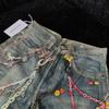 Jeans a Vita Alta Gamba Larga Stampa 3D AC25SS - Stile Americano