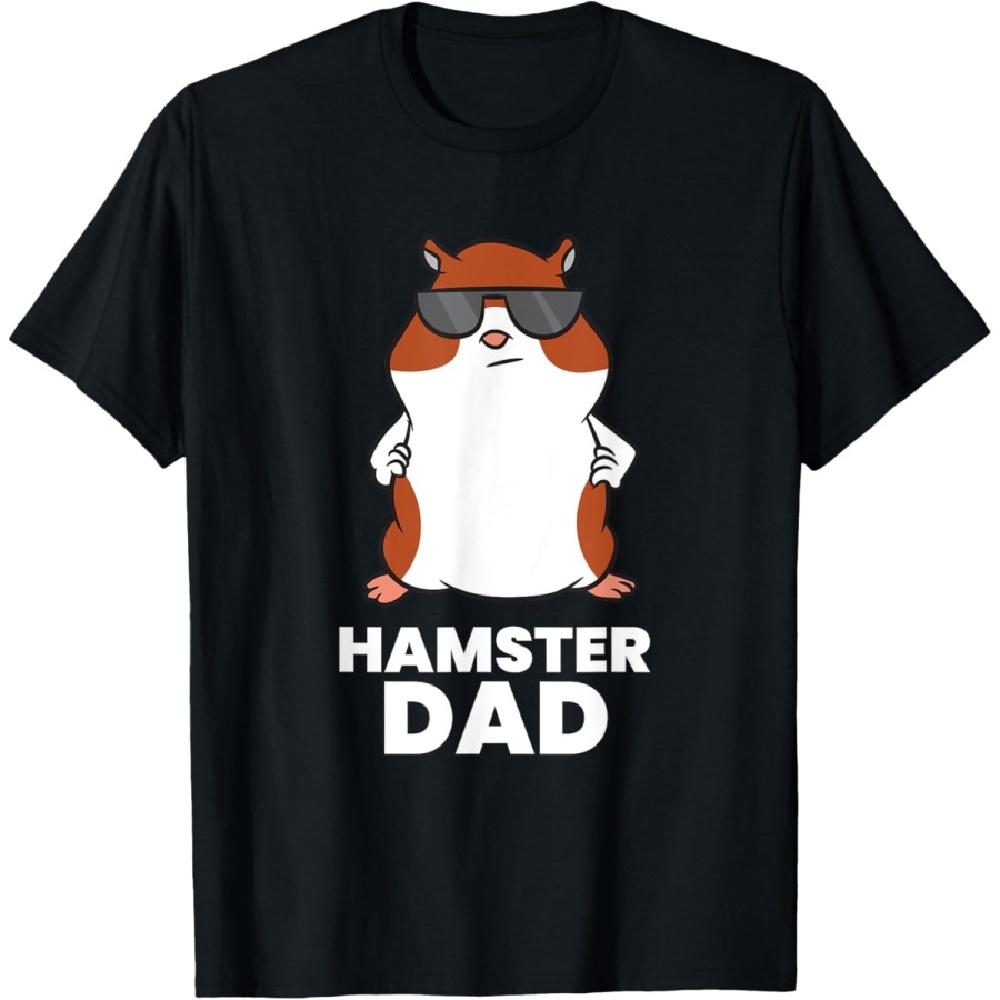 Папа Хомяк Смешной Хомяк в Солнечных Очках Футболка XXXXXL чёрный
