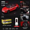 Mghxj4 1:24 Tesla Model S Miniatur Simulation Legierung Metall Druckguss Modellauto Sound & Licht Auto Spielzeug für Kinder Geschenke für Freund C270