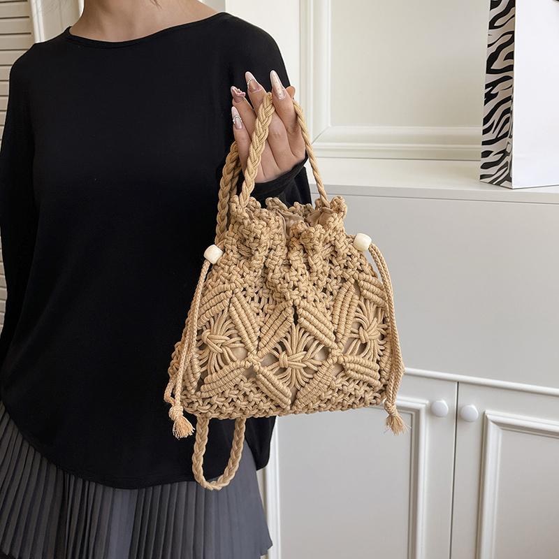 Nuova Borsa Estiva in Paglia da Donna Borsa a Spalla Boho Fatta a Mano Rattan Intrecciato Borsa a Tracolla da Spiaggia Pochette Casual Borse da Shopping Regalo