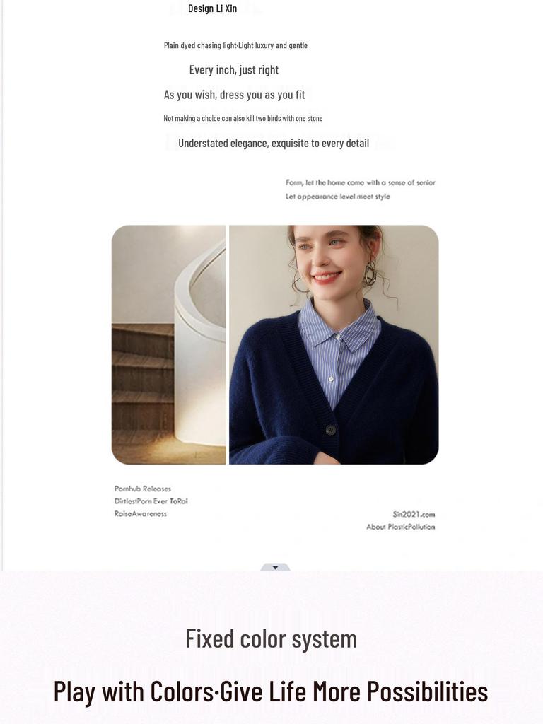 Thickened Autumn/Winter V-neck Cashmere Cardigan: Slimming Knitted Sweater for Women, Versatile and Stylish