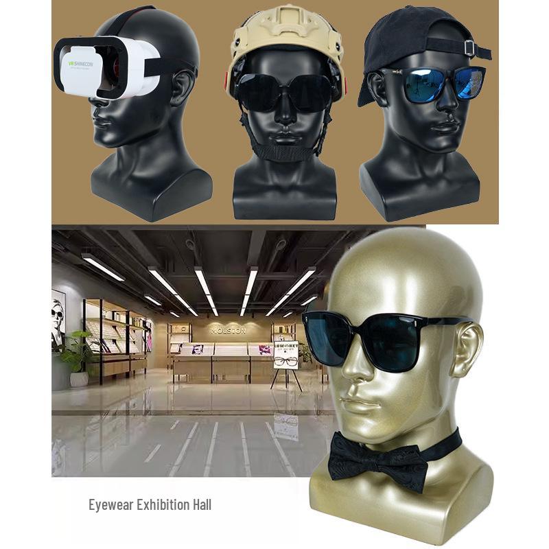 Multifunctional Display Mannequin Head for Spray Paint Hat, Bow Tie, Glasses, and Mask Props