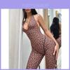 Leopard Print Jumpsuit With High Waist And Sleeveless Design For Summer Fashion Enthusiasts