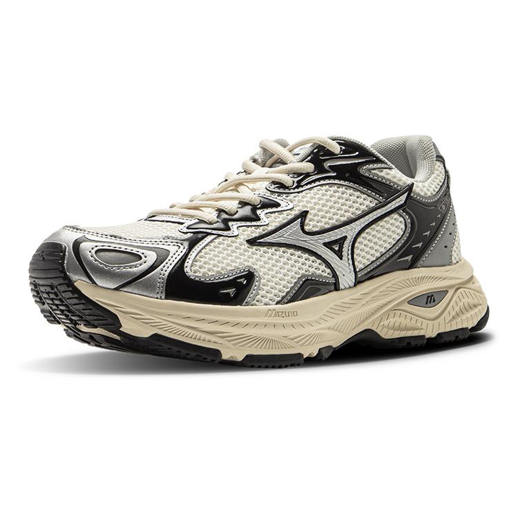 Mizuno Oarism X  Racer S Breathable Non-Slip Low-Top Running Shoes Unisex Running Shoes Beige Black D1GH243601