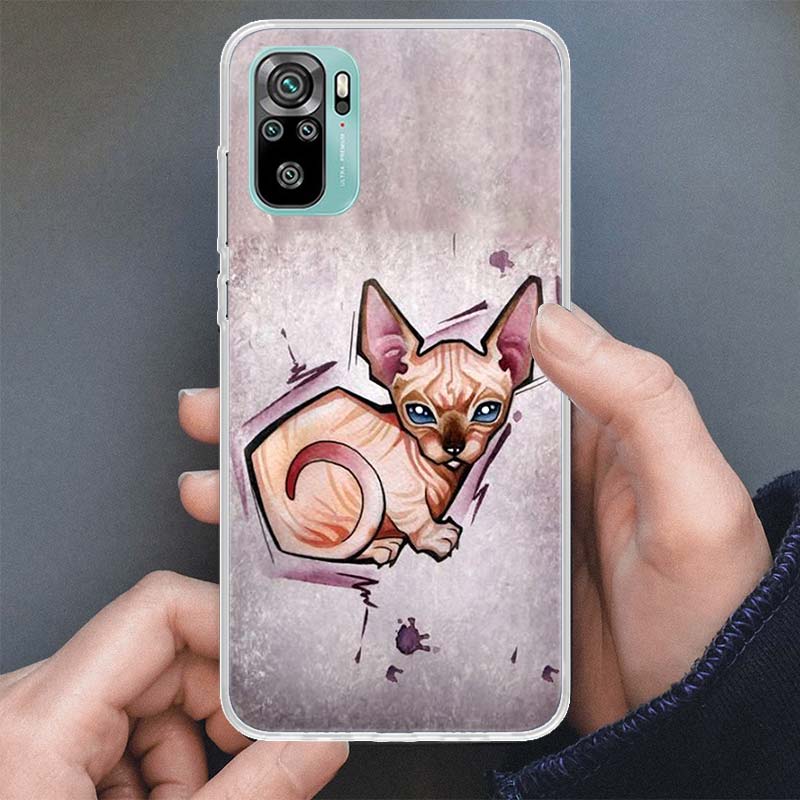 Lavaza Sphynx Sphinx Cat Phone Case For Xiaomi Redmi Note 14 13 12S 12 10 10S 11 11S 11E Pro Plus 11T 14Pro Soft Silicone Shell