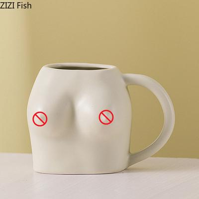 Breast Shaped Porcelain Mugs Water Cup Tableware Human Body Art Coffee Mug Dining Table Afternoon Tea Teacup Fruits Juice Cup