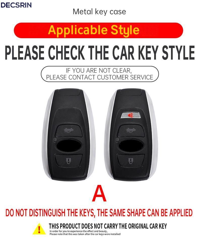 3/4 Buttons Zinc Alloy + Leather Car Key Case Cover Fob for Subaru BRZ Forester Legacy Outback WRX STI Impreza XV Crosstrek