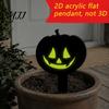 Halloween Party Festive Stakes Pumpkin Yard Sign with Stake, Glow in The Dark Cool Theme Props Spooky Silhouette Garden Stake for Outside Patio