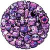 50 Purple Gothic Graffiti Stickers Diy Personalized Hand Account Material Waterproof Sticker