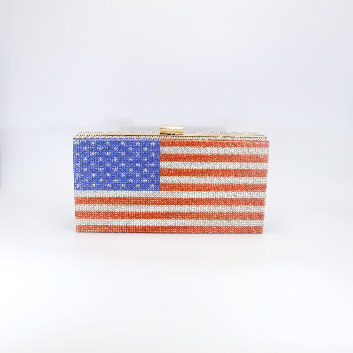 

Роскошная вечерняя сумочка и рюкзак через плечо с узором в виде ромбовидного флага в европейском и американском стиле