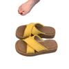 Keep Version~ Retro Vacation Style Woven Cross-strap Thick-bottomed Cool Slippers Women's Gentle Outer Bohemian Slippers