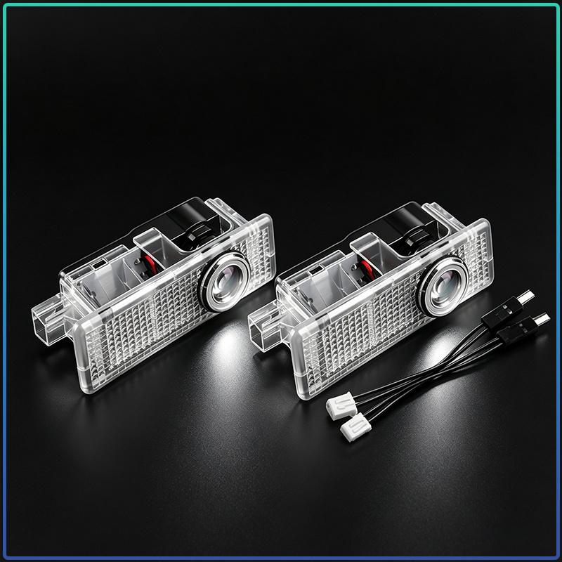 2 Peças de Luz Projetora de Sombra Fantasma para Porta de Carro LED Lâmpada de Logo de Boas-Vindas Automática Sem Fio Para Jaguar XF XE XJ F-Pace X-Type S-Type F-Type E-Pace I-PACE XK