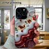 Phone Case: 2D Flat Design Suitable for iPhone 18 17 16 15 14 13 Pro Film Protective Case, Couple Style, Christmas Fluid, Christmas and Halloween Holi