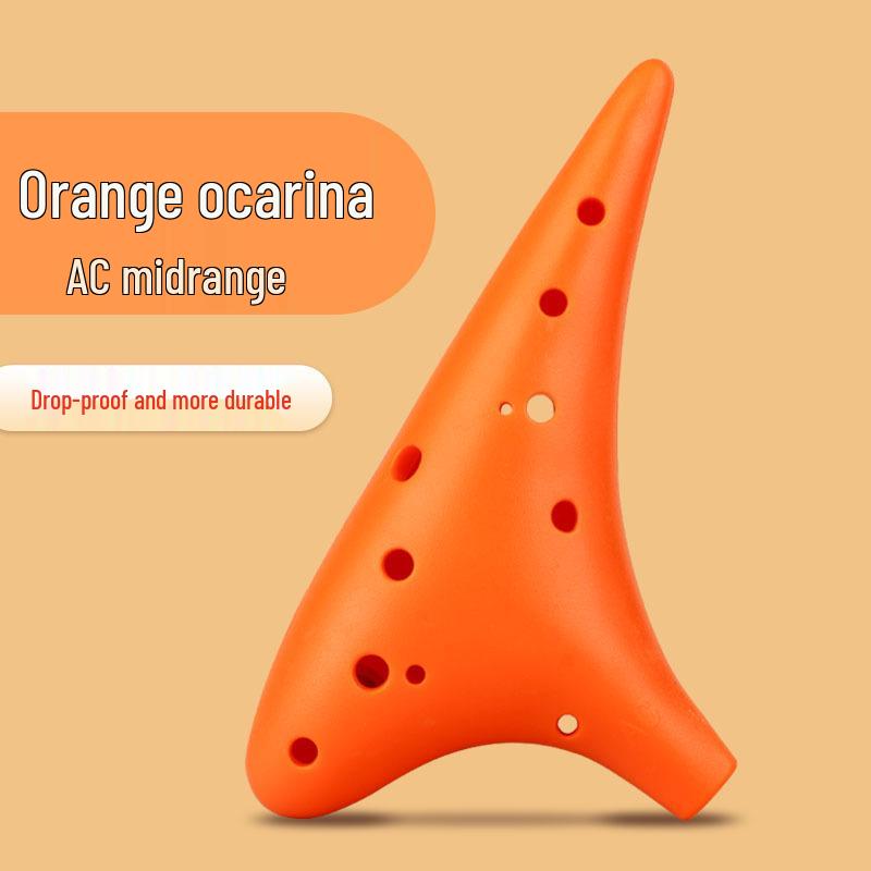 12-Hole Alto C Key Beginner Resin Ocarina: Student & Professional Level, Durable & Drop-Resistant