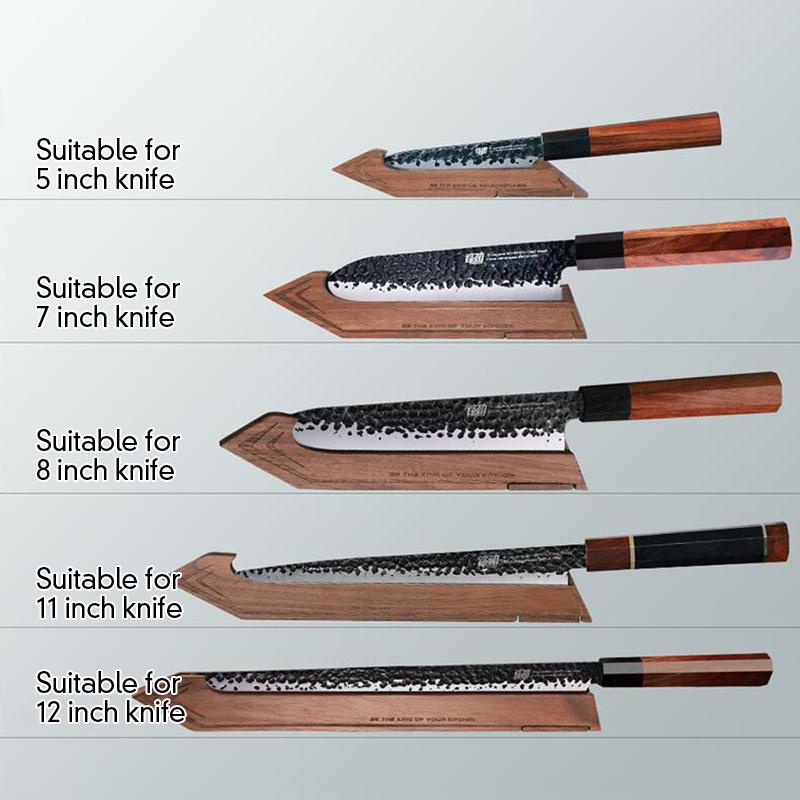 Kitchen Knife Protector Wooden Blade Guards Japanese Raw Fish Knife Rack Sashimi Knife Cover Wood Stand Walnut Knife Holder