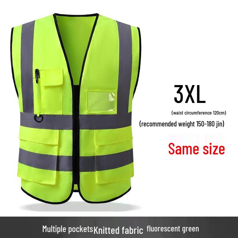 Reflective Safety Vest with Multi-Pockets