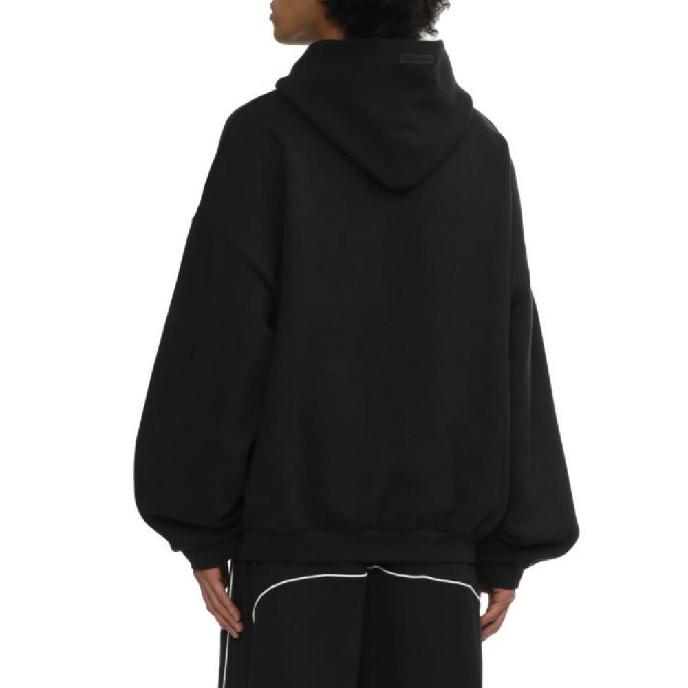 Fear of GodEssentials Logo Letter Hooded Trendy Versatile Sweatshirt Men Black ESSSW256210MP