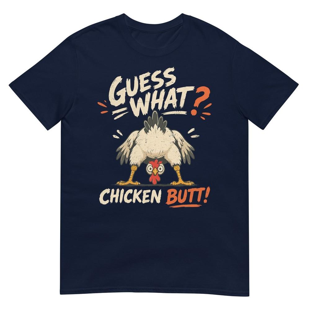 Funny Chicken Graphic Tee Unisex Unisex Kids Chicken Butt TShirt S