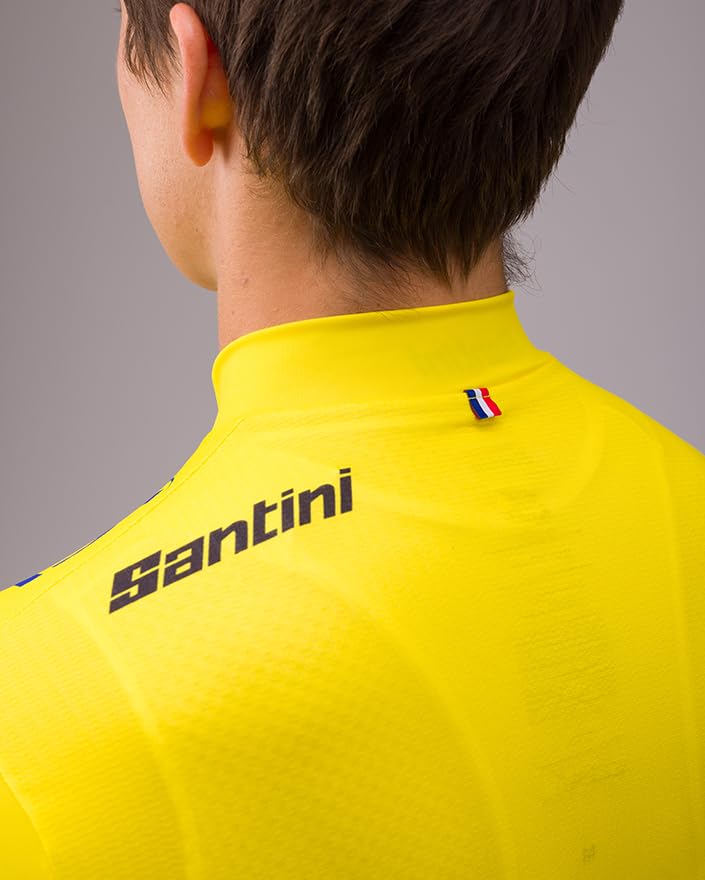 Santini Men's Yellow Tour De France Official Cycling Jersey