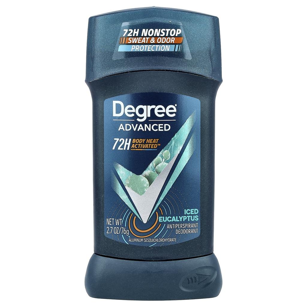 Degree Advanced, 72H Body Heat Activated™, Antiperspirant Deodorant, Ice Eucalyptus, 2.7 Oz (76 G)