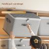 Foldable Large Capacity Storage Bins With Sturdy Handles For Organizing Clothes Toys In Wardrobes