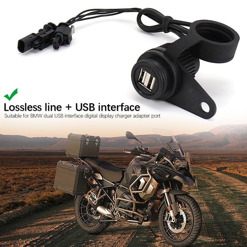 Motorcycle USB DC Outlet For BMW R1200GS R1250GS R1300GS Adventure F900GS R18 S1000RR R NineT Outlet Converter Kit USB Adapter