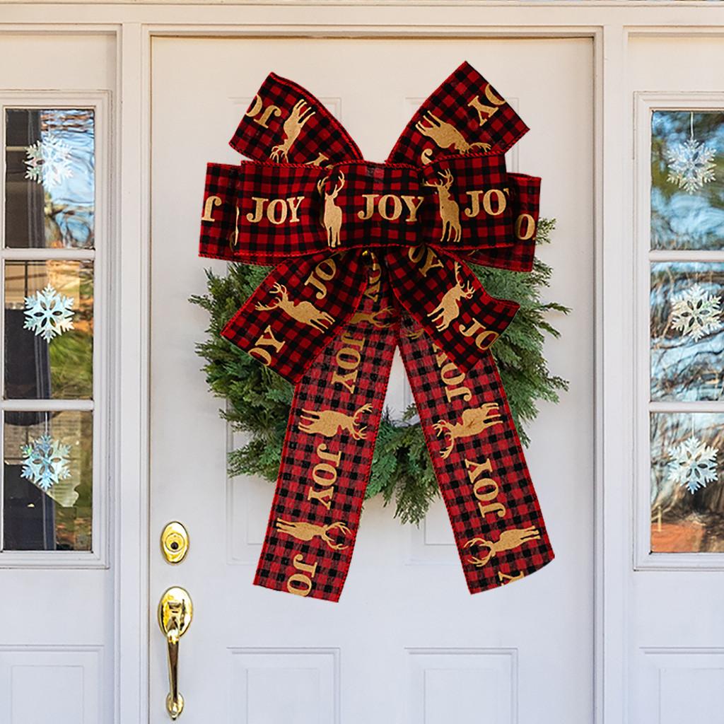 Decorative Christmas Whimsical Bows In Bright Fabrics For Joyful Decor Seasonal