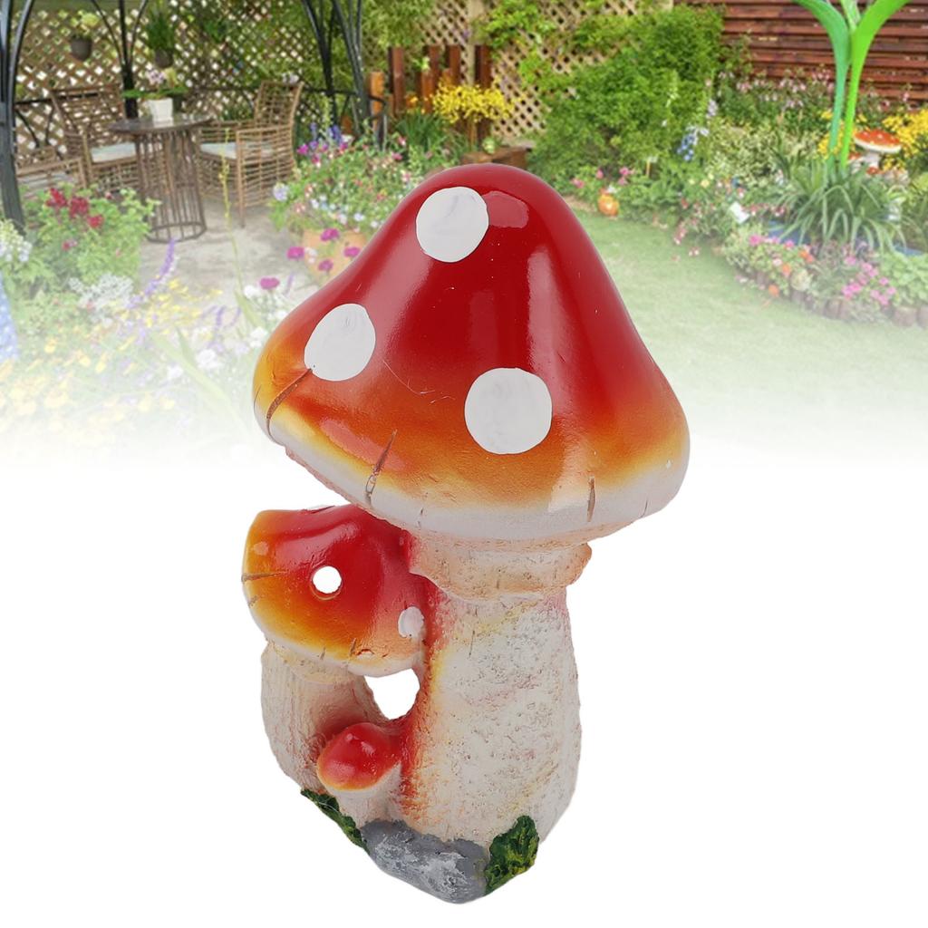 Resin Mushroom Decor 3 Mushrooms Design Exquisite Decorative   Versatile Outdoor Garden Decor Mushrooms Ornament