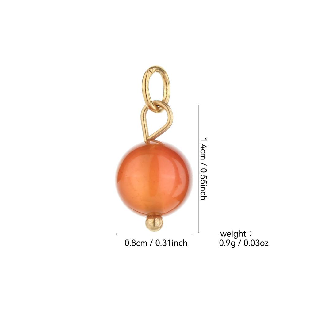 Handmade 18k Gold Electroplated Natural Stone Bead Earrings