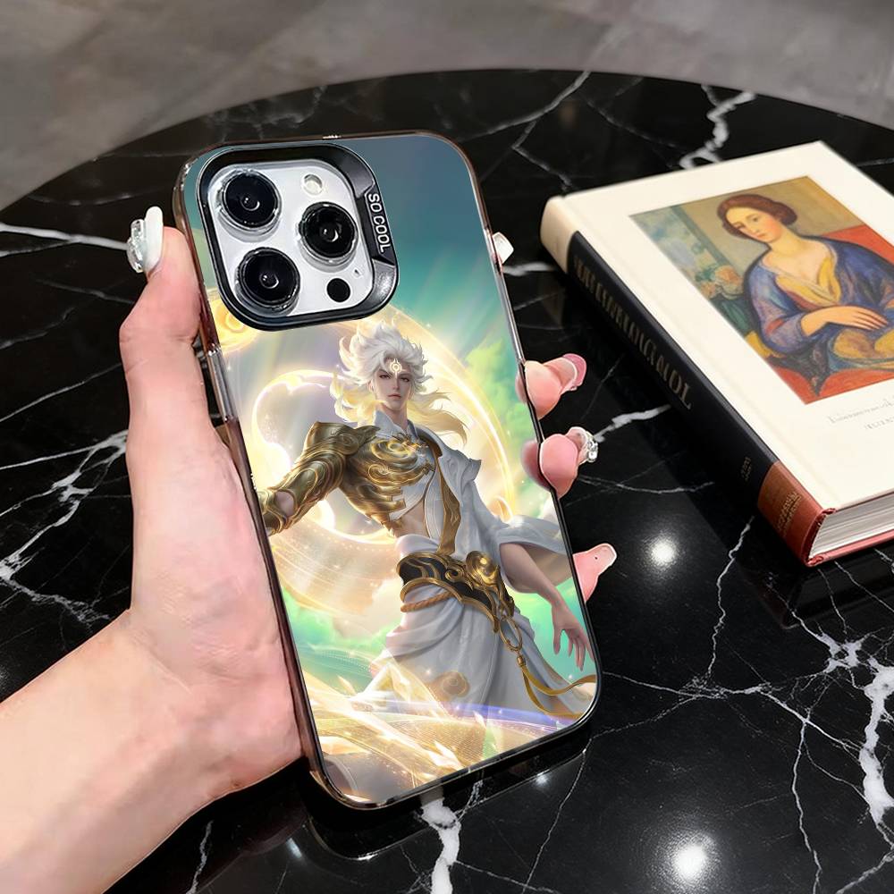 H-Honor of K-Kings Li Bai-es  Phone Case For iPhone 17,16,15,14,13,12,11 Plus,Pro Max,XS,Colorful Silver Black Cover