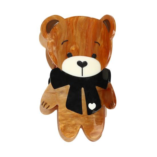 

Hair Clip Cartoon Bear Shape Acrylic Back Head Hair Claw Anti-slip Teeth Half-Tied Hairstyles Large Shark Hair Claw 2