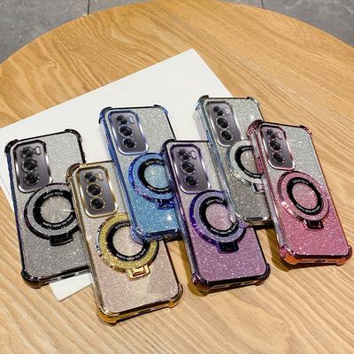 Nárazuvzdorný držák s kroužkem pouzdro na telefon pro OPPO Reno 12 11 10 Pro 8 7 6 5 5G 12F 11F 5Z 7Z 8Z Find X3 X5 Lite X7 Ultra X8 Měkký kryt