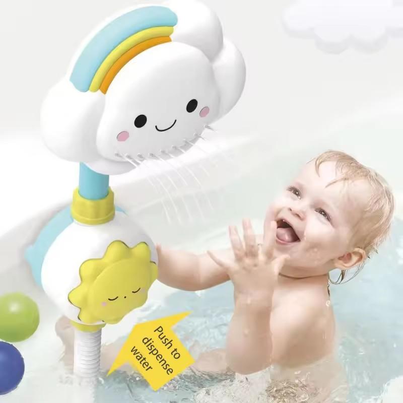 Baby Bath Toys Bathing Cute Swimming Water Spraying Clouds Flowers Shower Bath Toy For Kids Swimming Pool Water Playing Toy
