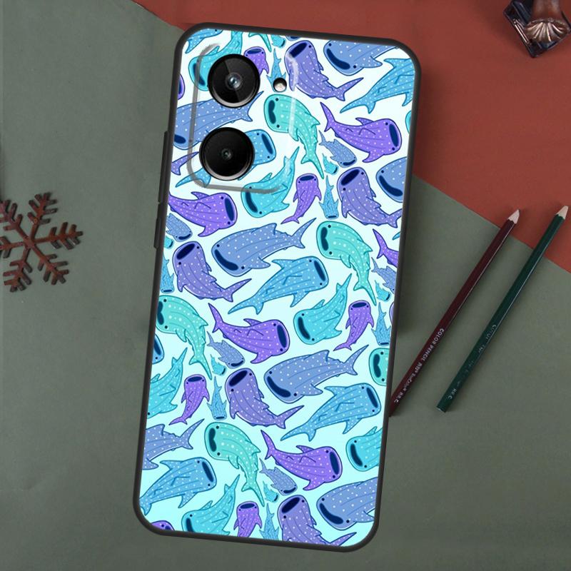 whale sharks Case For Realme C55 C51 C75 C63 C61 C53 C35 C65 C67 C71 11 12 13 14 15 Pro Plus GT6 GT7 Pro
