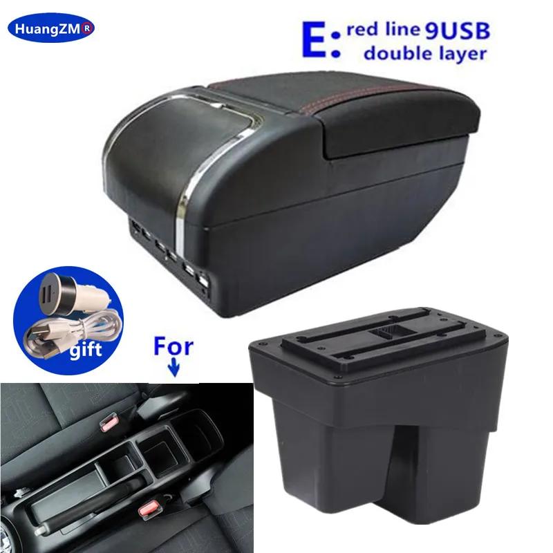 For Honda Fit Armrest For Honda Jazz /WRV Car Armrest Box 2014 2015 2016 2017 2018 2019 2020 Retrofit Parts Interior Storage Box