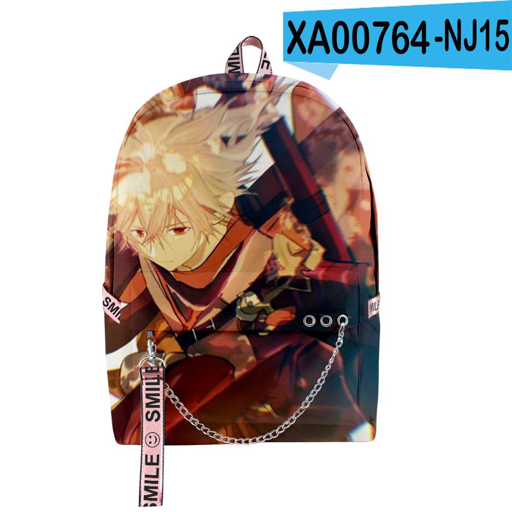 Classic Genshin Impact Kaedehara Kazuha School Bags Unisex 3D Print Oxford Waterproof Notebook Multifunction Travel Backpacks