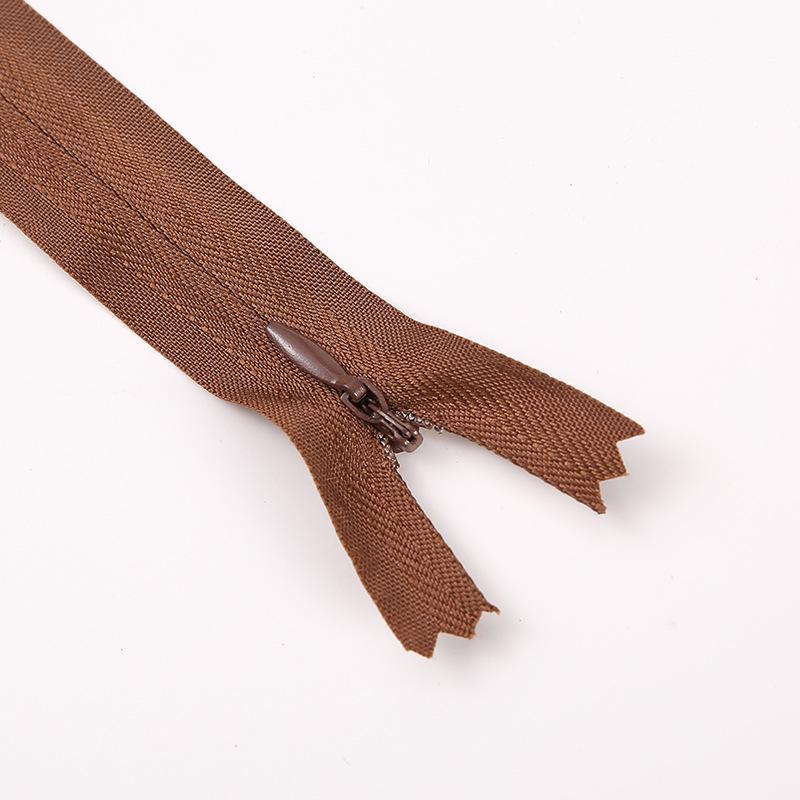 Zinc Alloy Pull Tab No. 3 Invisible Nylon Edge Zipper