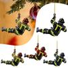 Ornament Acrylic Christmas Tree Pendant Home Decor Hanging Acrylic Pendants Firefighter Ornament