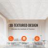 Ceiling Tiles 12-Pack 24 X 24 In PVC Easy Installation White Peg Pattern
