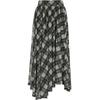 Retro Plaid Irregular Hem A-Line Skirt