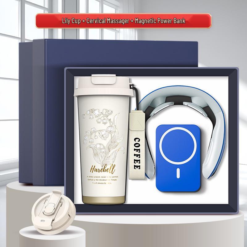 High-End Souvenir Gift Set: Custom Logo Coffee Mug & Power Bank
